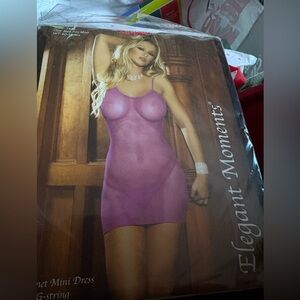 Elegant Moments Women's Spaghetti Strap Sheer Chemise - red